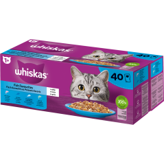 Les poissons favoris en gelée 40x85gr - Whiskas à 20,40 € - Whiskas - 443170 - Whiskas