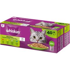 La carte mixte en gelée 40x85gr - Whiskas à 20,40 € - Whiskas - 443716 - Whiskas