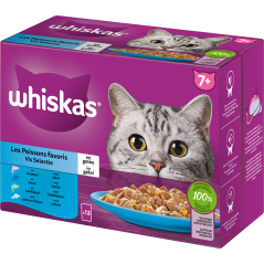 Senior 7+ Les poissons favoris en gelée 12x85gr - Whiskas à 6,90 € - Whiskas - 448875 - Whiskas