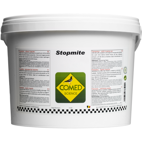 Stopmite, contre les poux rouges chez les pigeons 5kg - Comed à 106,15 € - Comed - 83500 - Hygiène & Environnement