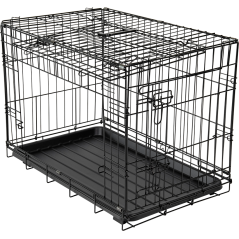 Cage métallique avec porte coulissante Noir S 62x44x50cm - Jack and Vanilla à 79,20 € - Jack and Vanilla - 80/0012 - Cages de...