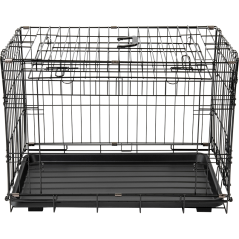 Cage métallique avec porte coulissante Noir S 62x44x50cm - Jack and Vanilla à 79,20 € - Jack and Vanilla - 80/0012 - Cages de...