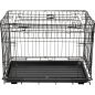 Cage métallique avec porte coulissante Noir XL 107x71x77cm - Jack and Vanilla