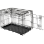 Cage métallique avec porte coulissante Noir XXL 123x77x83cm - Jack and Vanilla