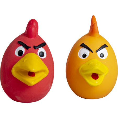 Angry Bird Rouge ou jaune 10cm - Jack and Vanilla à 6,25 € - Jack and Vanilla - 49/2059 - Jouets latex, vinyl & caoutchouc