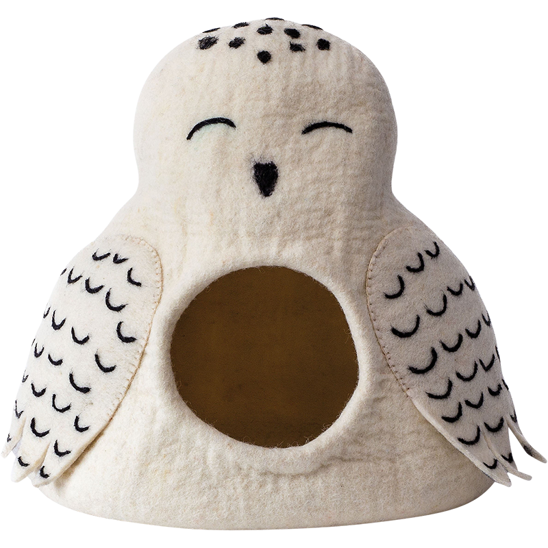 Abri hibou blanc Dharma Karma 36x34x30cm - Pet Solutions