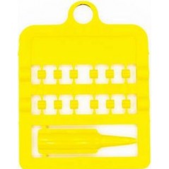 Bagues fendues E-Z par 12 pièces - Taille: 5 mm - Couleur: Jaune à 2,00 € - Rings 4 Wings - 850SR5-Yellow - 5 mm