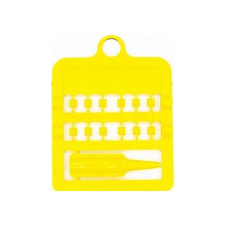 Bagues fendues E-Z par 12 pièces - Taille: 5 mm - Couleur: Jaune à 2,00 € - Rings 4 Wings - 850SR5-Yellow - 5 mm