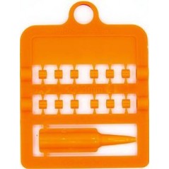 Bagues fendues E-Z par 10 pièces - Taille: 5 mm - Couleur: Orange Fluo à 2,00 € - Rings 4 Wings - 850SR5-Fluo Orange - 5 mm