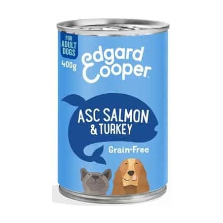 Boîte ASC Saumon et Dinde 400gr - Edgard & Cooper à 3,90 € - Edgard & Cooper - 43323 - Edgard & Cooper