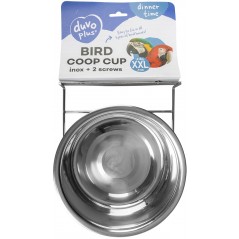 Mangeoire Inox + 2 vis XXL 21cm - 1810ml - Duvo+ 9/43116 Duvo + 9,25 € Ornibird