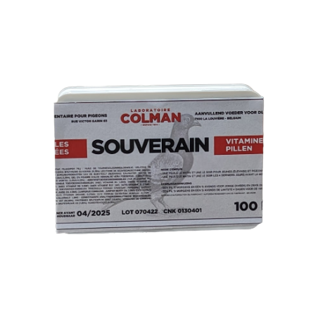 Souverain vitamine pills 100 caps - Laboratoire Colman à 15,00 € - Laboratoire Colman - CNK0130401 - Complément Alimentaire