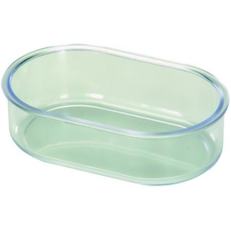 Mangeoire transparente ovale 7x12x3,5cm - 2G-R à 0,80 € - 2G-R - ART-119T - Mangeoires