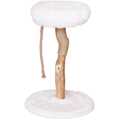 Cat Tree Alaska avec panier peluche Blanc 50x50x80cm - Animal Boulevard à 119,95 € - Animal Boulevard - AB59100 - Arbre à cha...