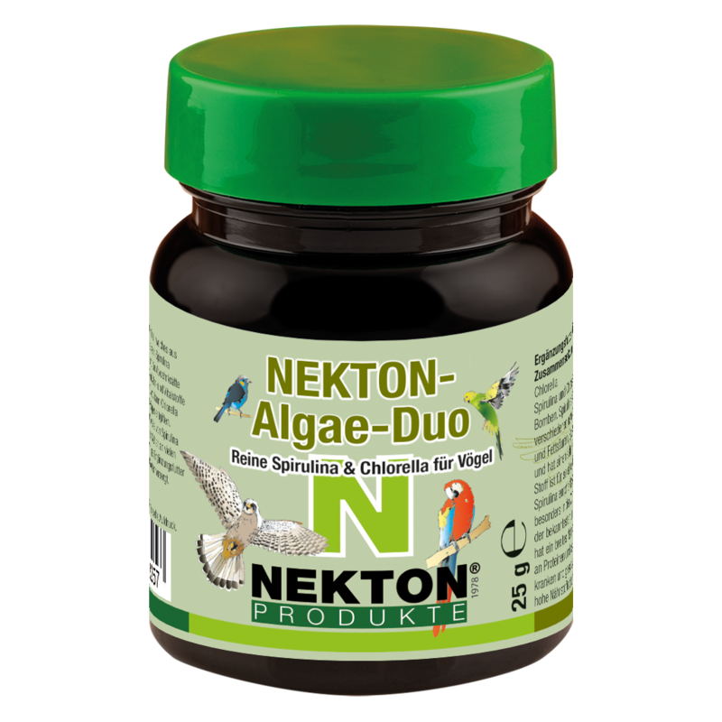 Nekton Algae-Duo 25gr - Spiruline Pure & Chlorelle pour Oiseaux - Nekton