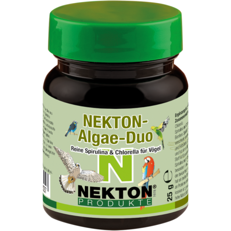 Nekton Algae-Duo 25gr - Spiruline Pure & Chlorelle pour Oiseaux - Nekton à 7,50 € - Nekton - 218025 - Nekton