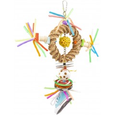 Pendentif rond coloré en paille multicolore 35x20x5,5cm - Duvo+ à 19,95 € - Duvo + - 12704 - Jouets