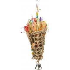 Tube en jonc de mer avec cloche multicolore 44x14,5x11cm - Duvo+ à 19,95 € - Duvo + - 12709 - Jouets