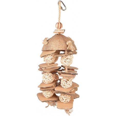 Coconut jungle pendentif avec boules de saule & carton brun 38x15,3x13cm - Duvo+ à 28,95 € - Duvo + - 12408 - Jouets