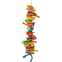 Pendentif coloré - carton & blocs de bois multicolore 66x12,7x5cm - Duvo+ à 18,95 € - Duvo + - 12415 - Jouets