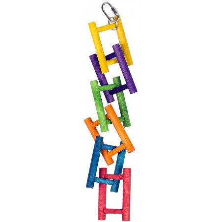 Colorful wooden bird ladder 40x6cm - Duvo+