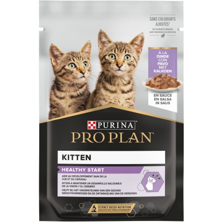 Kitten Healthy Start - Tendres morceaux à la dinde en sauce 85gr - Pro Plan à 1,85 € - Purina - 12457649 - Pro Plan