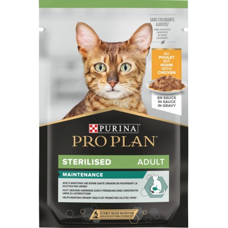 Sterilised Maintenance - Tendres morceaux au poulet en sauce 85gr - Pro Plan 12457634 Purina 1,85 € Ornibird