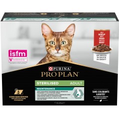 Sterilised Maintenance - Tendres morceaux au boeuf en sauce 10x85gr - Pro Plan à 14,50 € - Purina - 12458106 - Pro Plan