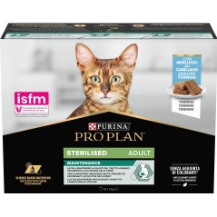 Sterilised Maintenance - Terrine au cabillaud 10x75gr - Pro Plan à 14,50 € - Purina - 12514242 - Pro Plan