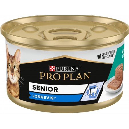 Senior Longevis - Mousse riche au thon 85gr - Pro Plan à 1,85 € - Purina - 12513470 - Pro Plan