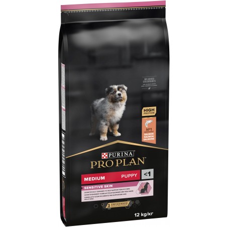Puppy Medium Sensitive Skin - Riche en saumon 12kg - Pro Plan à 74,50 € - Purina - 12367295 - Pro Plan