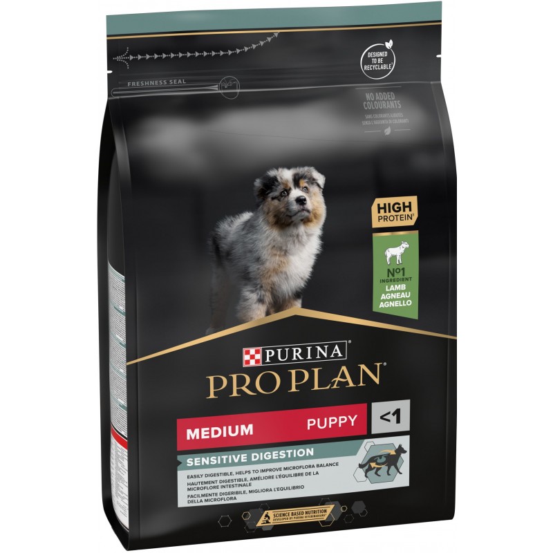 Puppy Medium Sensitive Digestion - Riche en agneau 3kg - Pro Plan