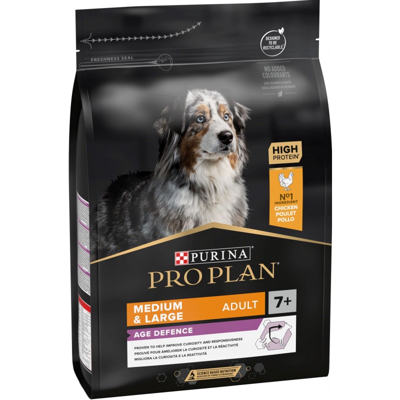 Adult 7+ Medium & Large Age Defence - Riche en poulet 3kg - Pro Plan