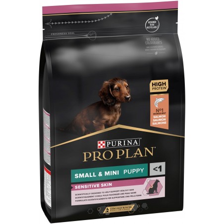 Puppy Small & Mini Sensitive Skin - Riche en saumon 3kg - Pro Plan à 29,50 € - Purina - 12272619 - Pro Plan