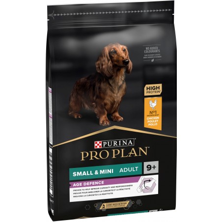 Adult 9+ Small & Mini Age Defence - Riche en poulet 7kg - Pro Plan à 57,10 € - Purina - 12392132 - Pro Plan