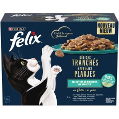 Délices Tranchés - Sélection de poissons en gelée 12x - Felix 12493779 Purina 7,00 € Ornibird