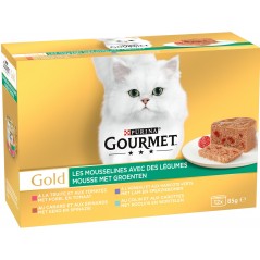 Gold Mousselines avec des légumes 12x85gr - Gourmet à 10,55 € - Purina - 12138624 - Felix