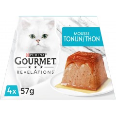 Révélations - Mousseline au thon 4x57gr - Gourmet à 4,20 € - Purina - 12455695 - Gourmet