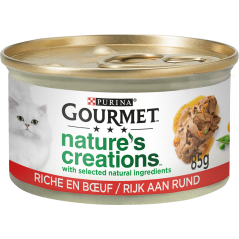 Nature's Créations - Au Boeuf 85gr - Gourmet à 1,35 € - Purina - 12425599 - Gourmet