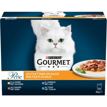 Perle - Les Filettines en Sauce 12x85gr - Gourmet à 10,55 € - Purina - 12486839 - Gourmet