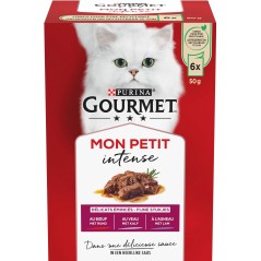 Mon Petit - Viandes 6x50gr - Gourmet à 4,20 € - Purina - 12503026 - Gourmet