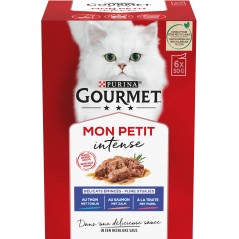 Mon Petit - Poissons 6x50gr - Gourmet à 4,20 € - Purina - 12502633 - Gourmet