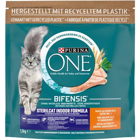 Bifensis Sterilcat Indoor - Riche en poulet et aux céréales complètes 1,5kg - One 12511217 Purina 13,00 € Ornibird