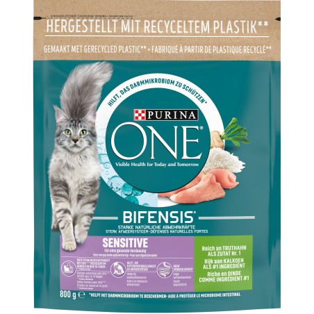 Bifensis Sensitive - Riche en dinde et au riz 800gr - One à 7,40 € - Purina - 12297824 - One