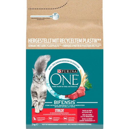 Bifensis Sterilcat - Riche en boeuf et au riz 3kg - One 12297863 Purina 23,45 € Ornibird