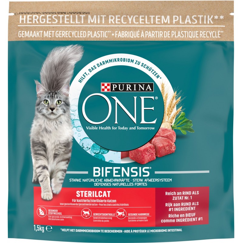 Bifensis Sterilcat - Riche en boeuf et au blé 1,5kg - One