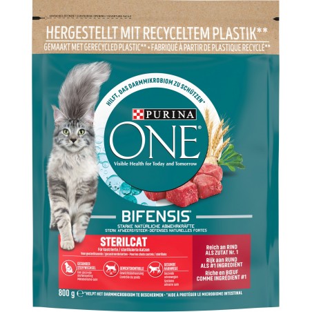 Bifensis Sterilcat - Riche en boeuf et au blé 800gr - One 12297645 Purina 7,20 € Ornibird