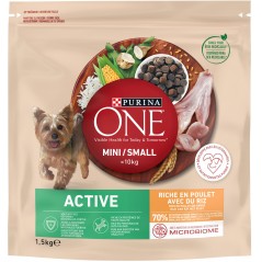 Mini -10kg Active - Riche en poulet avec du riz 1,5kg - One à 9,00 € - Purina - 12417917 - One