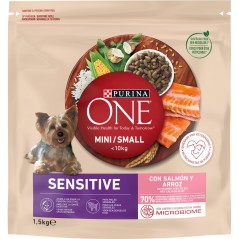 Mini -10kg Delicate - Au saumon avec du riz 1,5kg - One à 9,00 € - Purina - 12524924 - One