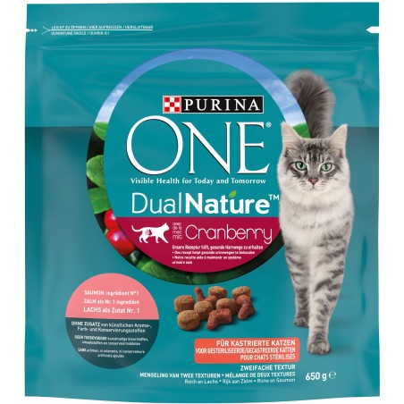 Dual Nature - Spécial chat stérilisé Aux Canneberges 650gr - One à 6,25 € - Purina - 12508897 - One